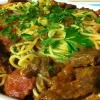 Receita de Alcatra Guisada com espaguete
