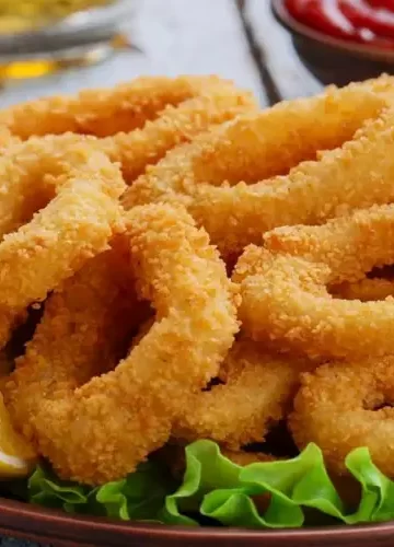 Anéis de Lula Empanados