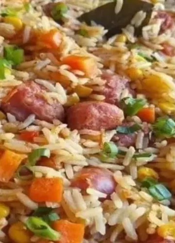 Receita de Arroz com Linguiça