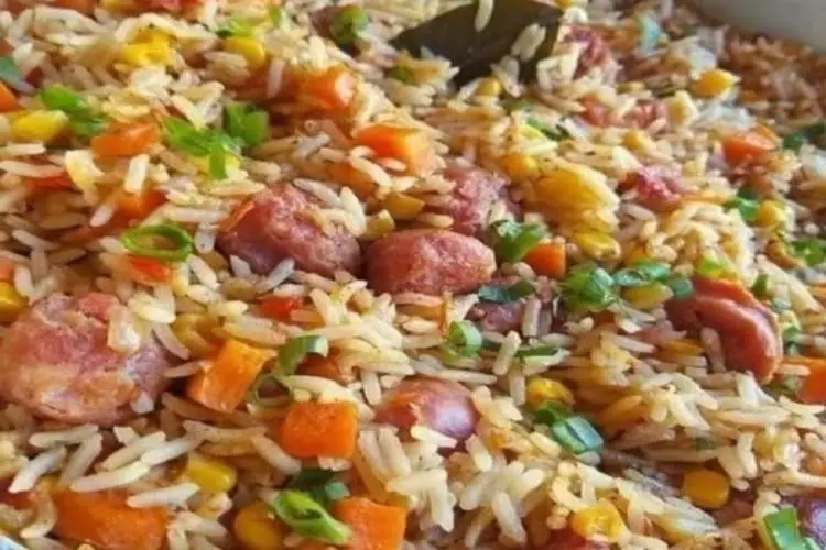 Receita de Arroz com Linguiça