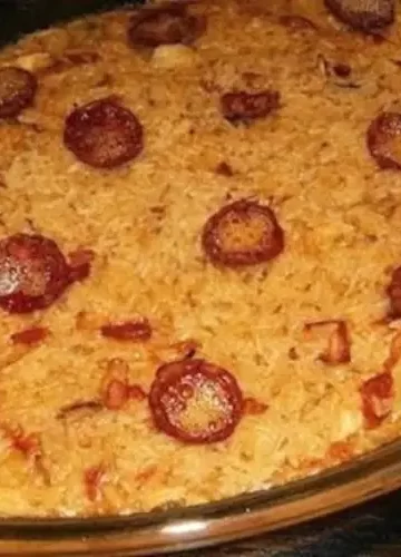 Receita de Arroz de Frango no Forno