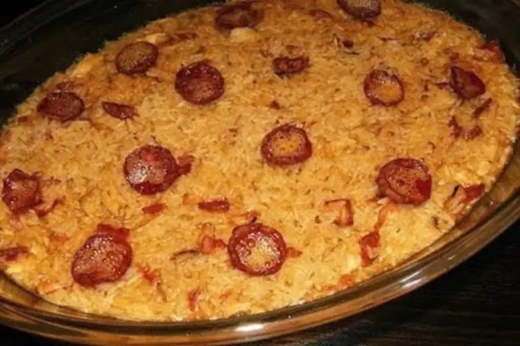 Receita de Arroz de Frango no Forno