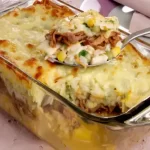 Arroz de forno em camadas
