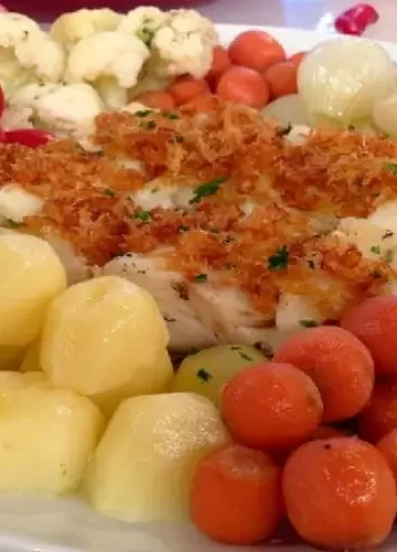 Receita de Bacalhau com Cebola Dourada