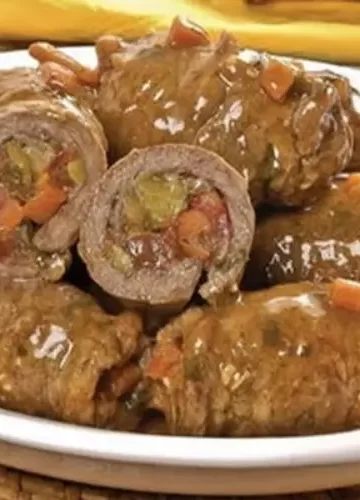 Receita de Bife a Rolê Colorido