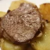Bife à cortador com batatas salteadas