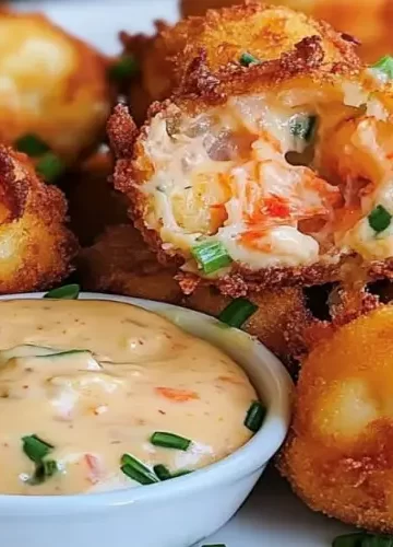 Bolinho de Camarão com Queijo Cremoso