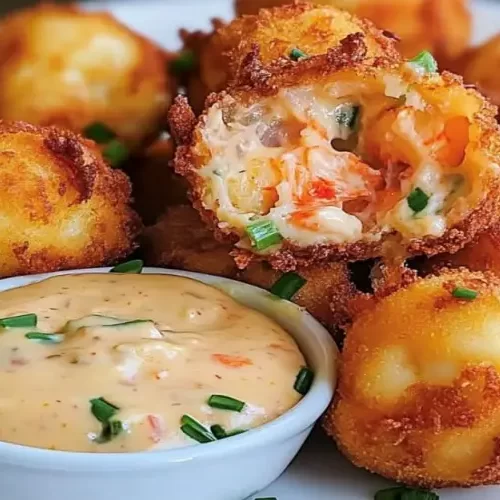 Bolinho de Camarão com Queijo Cremoso