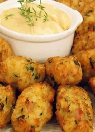 Receita de Bolinho de Arroz com Presunto