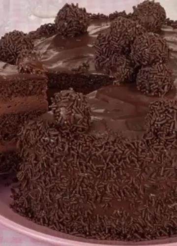 Receita de Bolo Mousse de brigadeiro