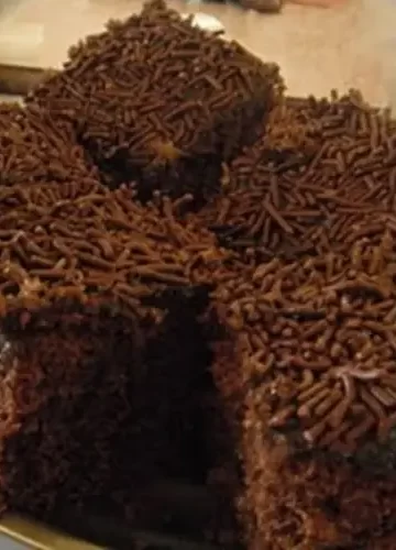 Bolo Nega maluca de microondas