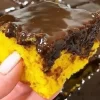 Bolo de Cenoura com cobertura de Chocolate e mel