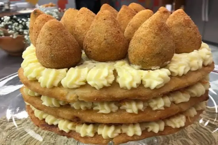 Receita de Bolo de Coxinha