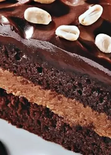 Receita de Bolo de amendoim e chocolate