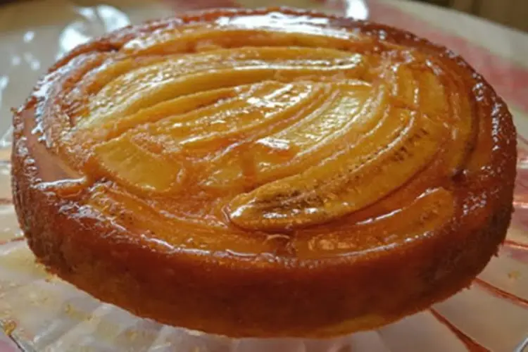 Receita de Bolo de Banana Caramelada light