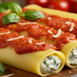 Canelone de queijo Fácil