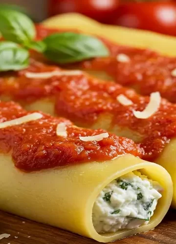 Canelone de queijo Fácil