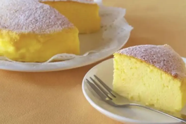 Receita de Cheesecake Japonês ( チーズケーキ ) com apenas 3 ingredientes