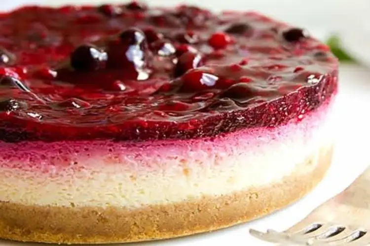 Receita de Cheesecake de Frutas Vermelhas