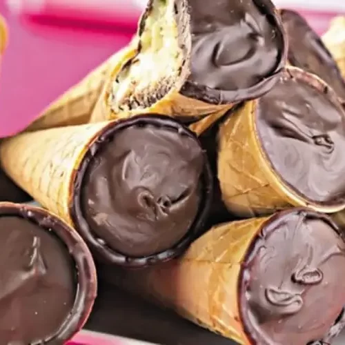 Receita de Cone Trufado de Chocolate com Limão