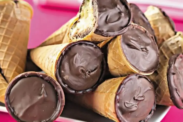 Receita de Cone Trufado de Chocolate com Limão