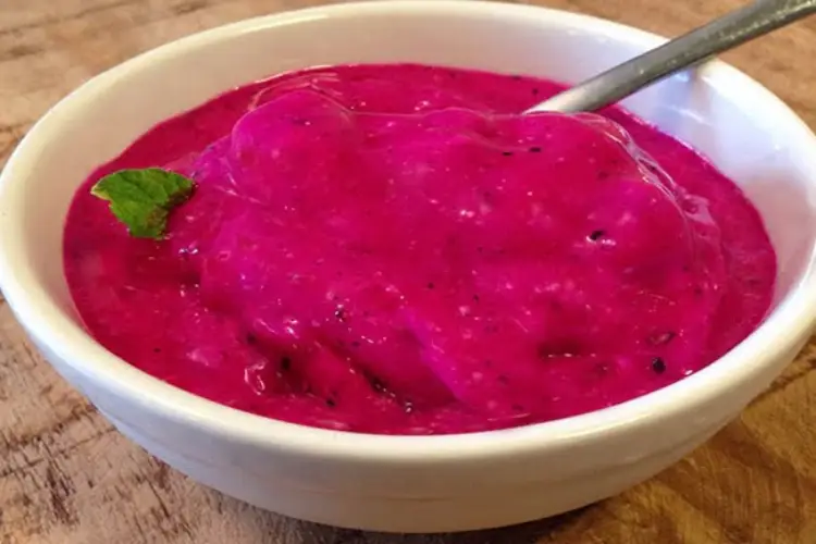 Receita de Creme de Pitaya