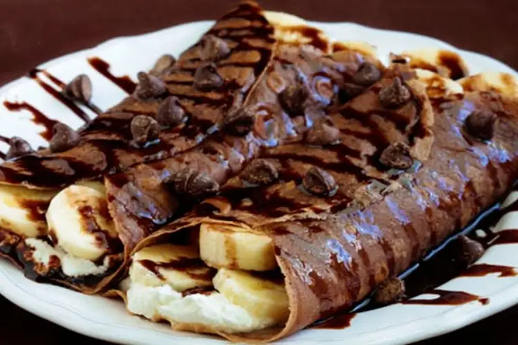 Receita de Crepe de Chocolate com Banana