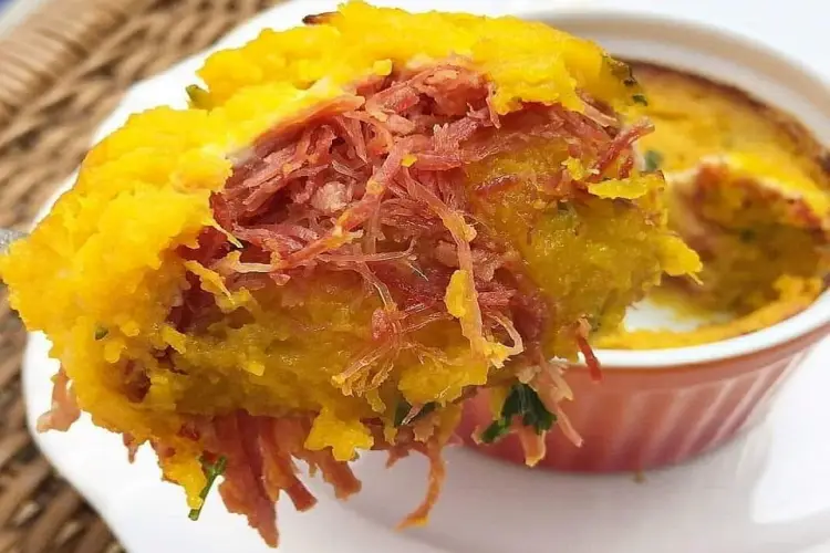 Receita de Escondidinho de Abóbora com Carne Seca