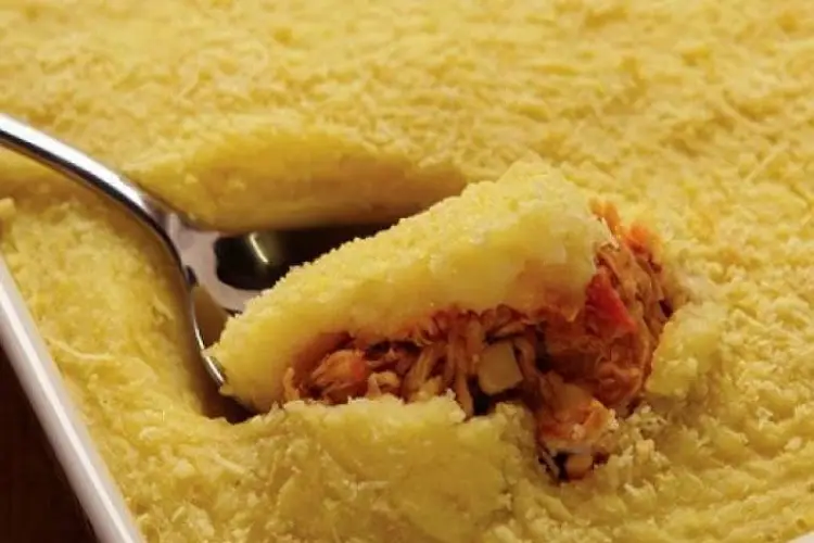 Receita de Escondidinho de Batata Doce com frango