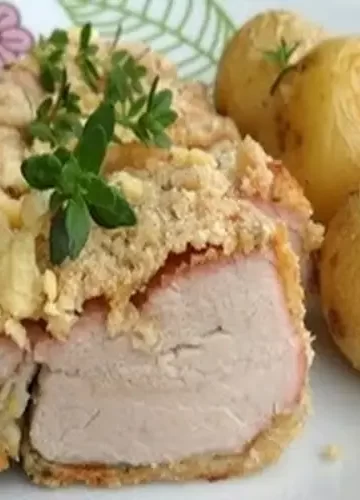 Receita de Filé mignon suíno empanado e assado