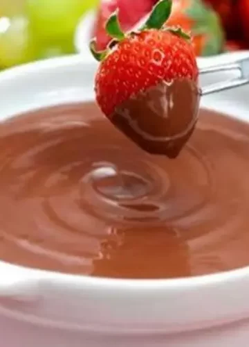 Receita de Fondue light de chocolate