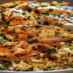 Frango com Arroz de Alho e Parmesão