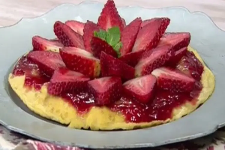 Receita de Fritada Doce de Morango