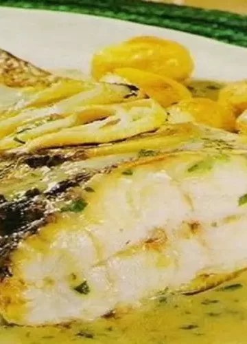 Receita de Garoupa com molho de salsa