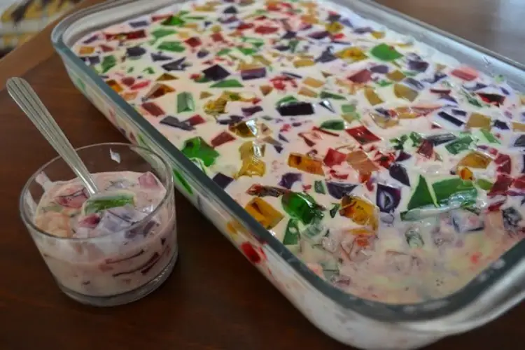 Receita de Gelatina Mosaico