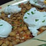 Receita de Grão de Bico com Atum e Ovos Escalfados