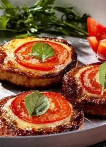 Hambúrguer de frango à marguerita