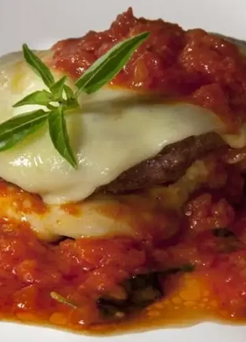 Hamburguer de Vegetais á Parmegiana