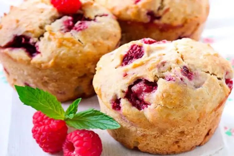 Receita de Muffins de framboesa