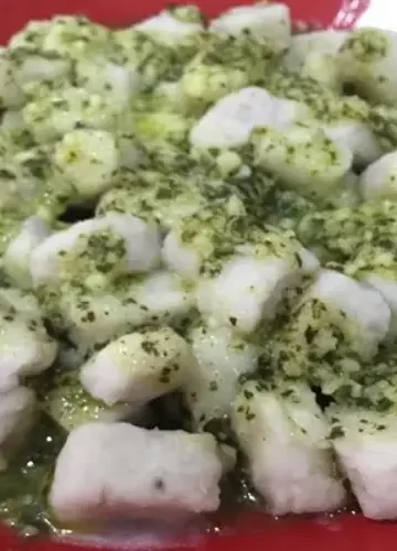 Receita de Nhoque de Inhame ao pesto