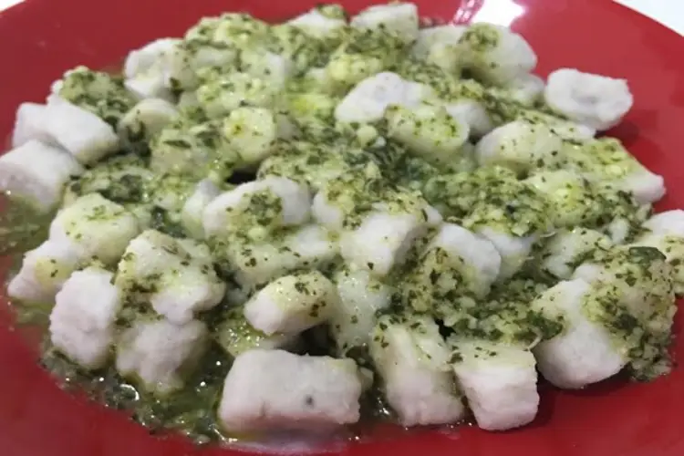 Receita de Nhoque de Inhame ao pesto