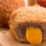 Receita de Onion Rings Recheada de Hamburguer