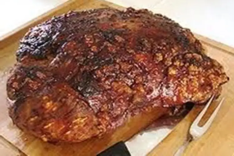 Receita de Pernil assado ao mel e mostarda