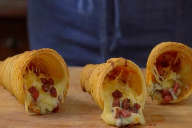 Receita de Pizza Cone de Massa Folhada