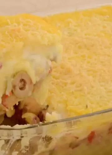 Polenta com Carne seca na Travessa