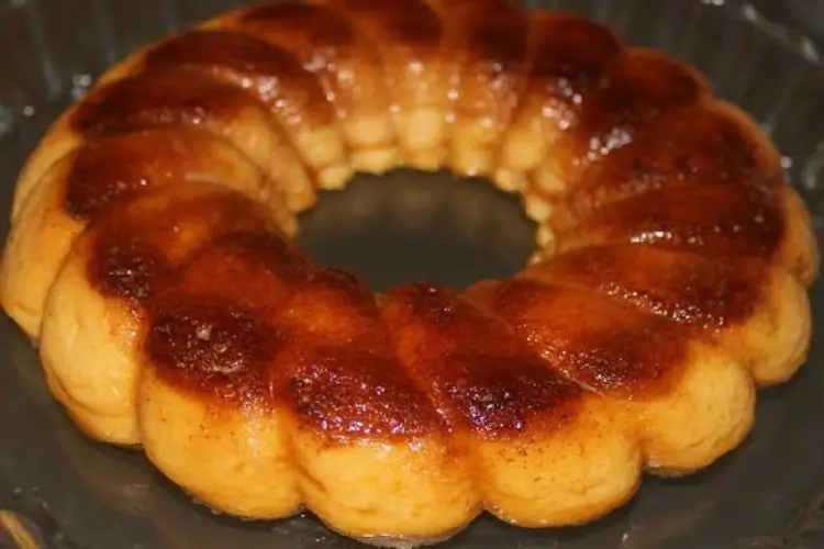 Receita de Pudim de Pão com Laranja de Microondas