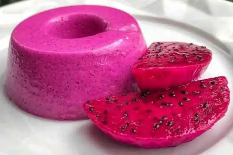 Receita de Pudim de Pitaya