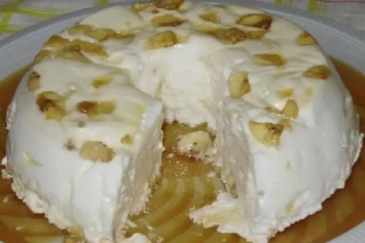 Receita de Pudim de claras com banana