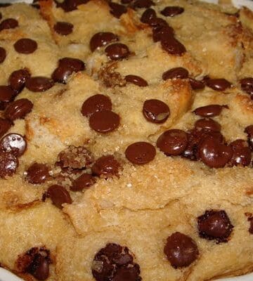 Receita de Pudim de pão com gotas de chocolate