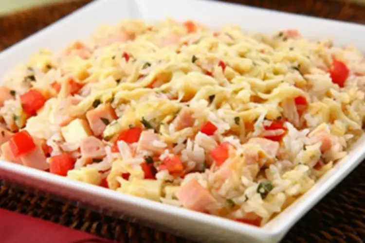 Arroz de Forno Light com Peito de Peru